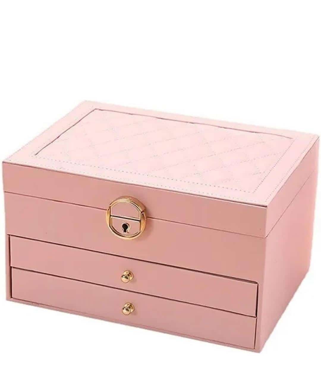 Portagioie Elegance con Cassetti e Chiusura Oro – Organizer Gioielli di Lusso