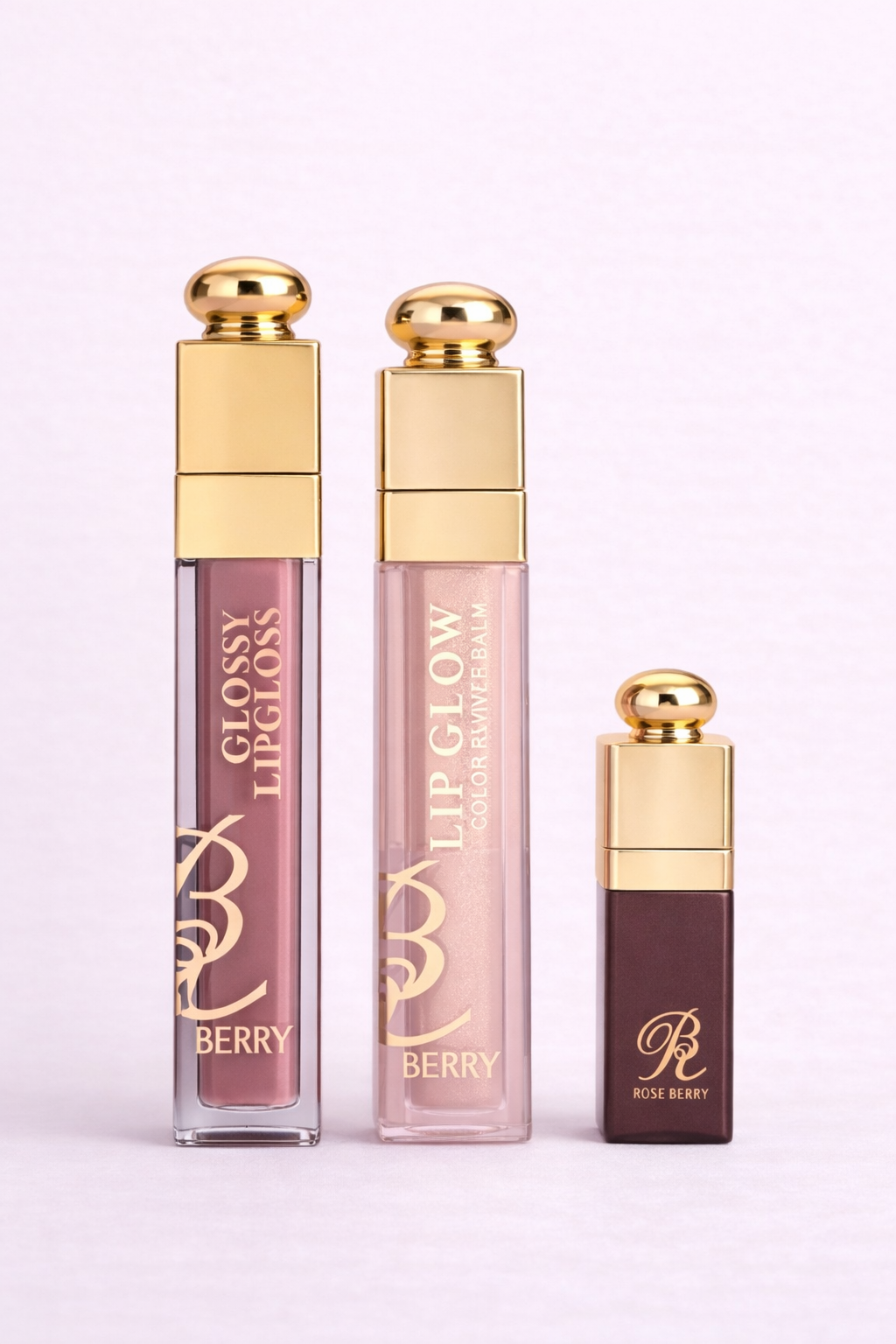 🌸 Rose Berry – Lip Set Glow & Gloss