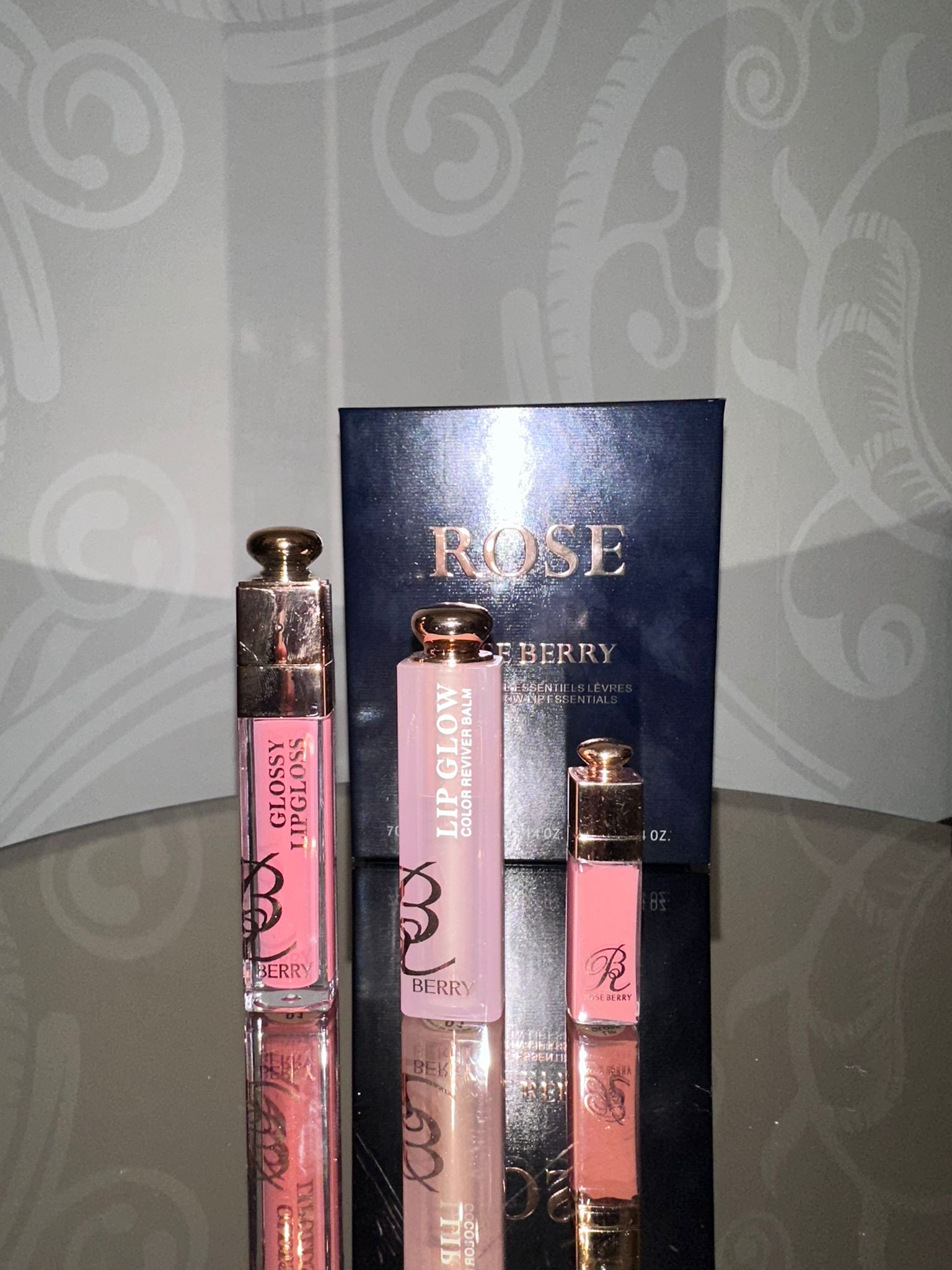 🌸 Rose Berry – Lip Set Glow & Gloss